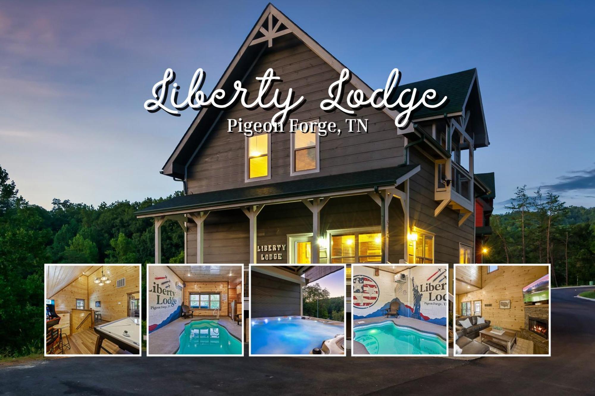 Liberty Lodge - Family Getaway With Pool, Hot Tub, Arcade & Dogs พิเจนฟอร์จ ภายนอก รูปภาพ
